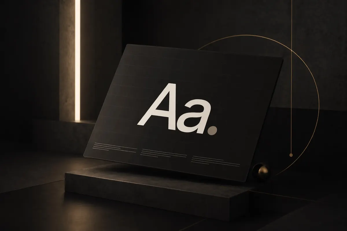 Spécimen typographique Aa pour site éditorial HelvixLabs