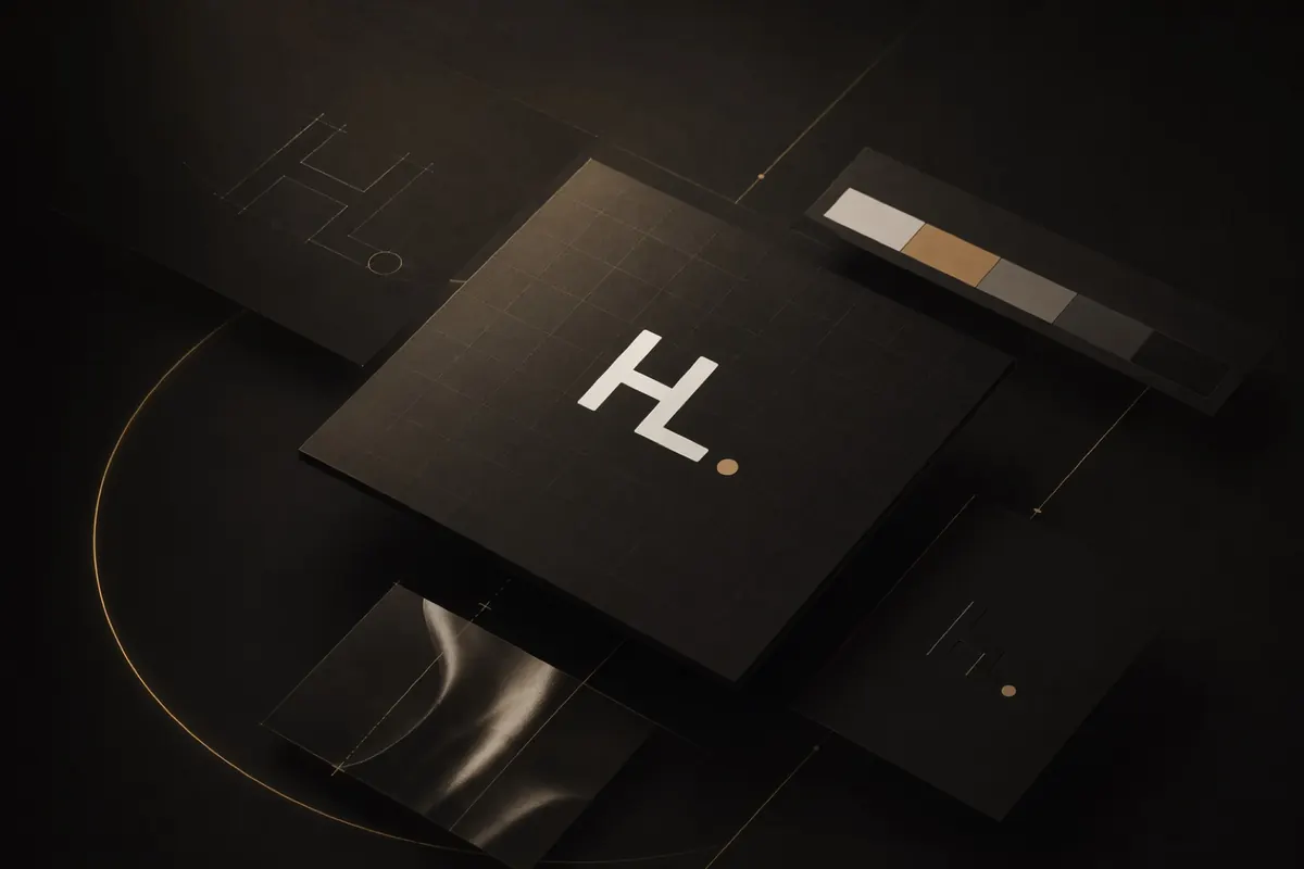 Système d'identité de marque HelvixLabs — logo, palette et déclinaisons