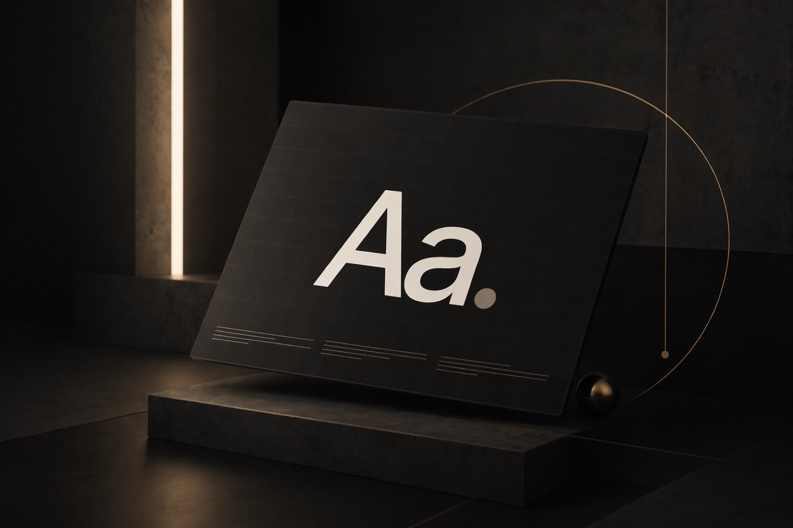 Spécimen typographique Aa pour site éditorial HelvixLabs